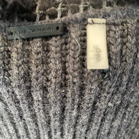 Elie Tahari Silver Rabbit Fur Sweater Vest M - Picture 9 of 14